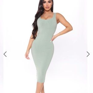 Sage Green Midi Dress